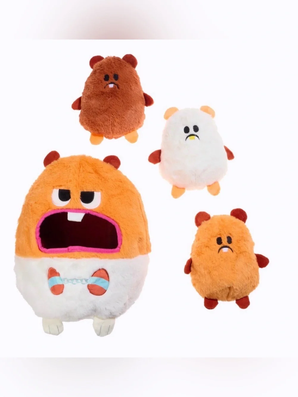 Bark Box Super Chewer XXL Hannibal Hamster 4 toys in 1 crinkle & squeak NEW
